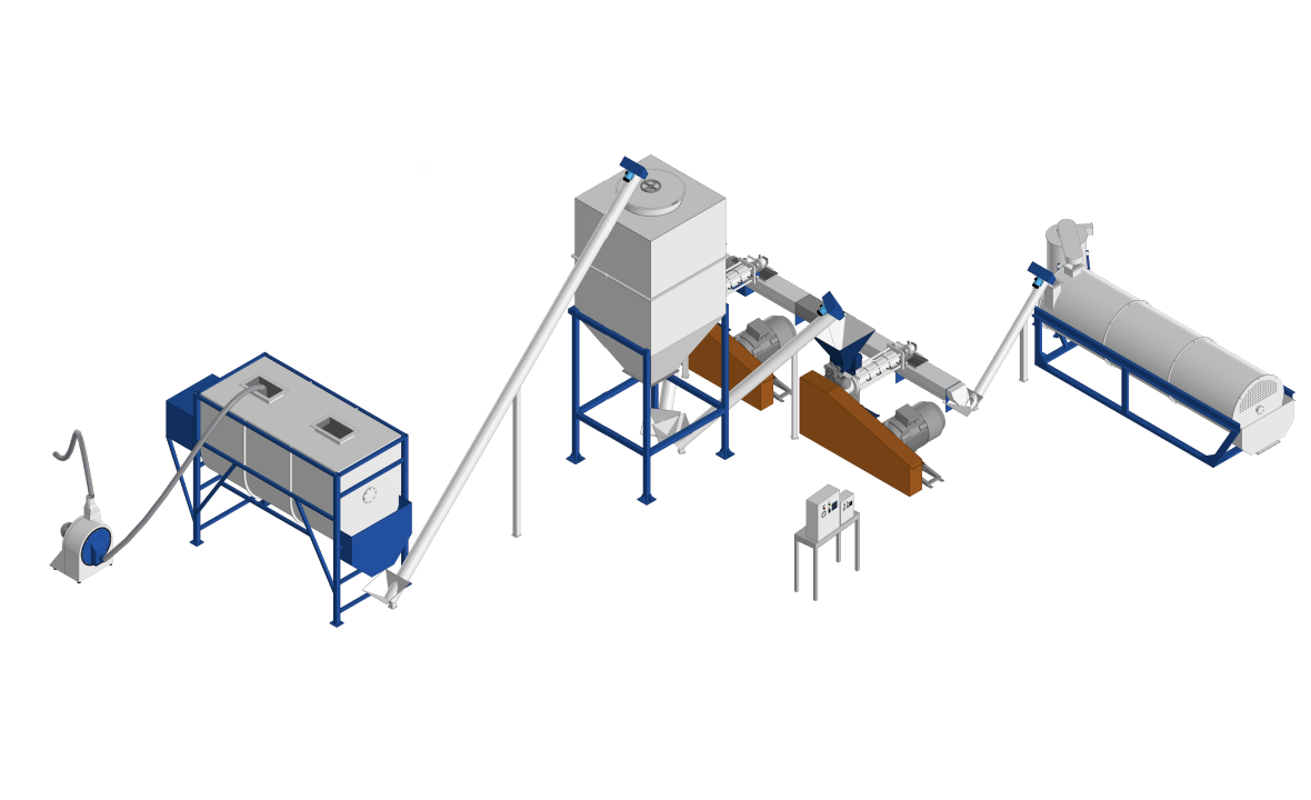 Линия экструдирования зерносмесей 2000 кг/ч